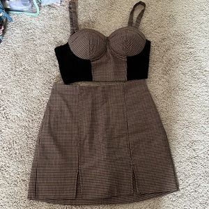 Bebe Skort and crop top set size 6